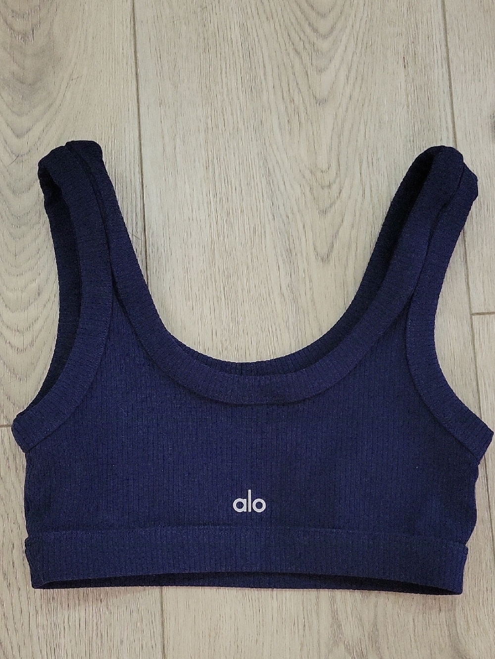 ALO Yoga Ribbed Sports Bra - Dark Navy